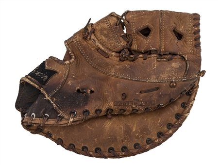 1977-78 Michael Jordan Game Used First Baseman Glove from Babe Ruth League (Coach LOA & PSA/DNA)